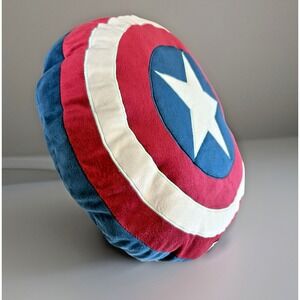 Marvel Captain America Shield Shaped Throw Decorative Pillow 14" Avengers Beddin